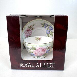 Royal Albert Botanical Teas Roses Teacup & Saucer Fine Bone China NIB NEW